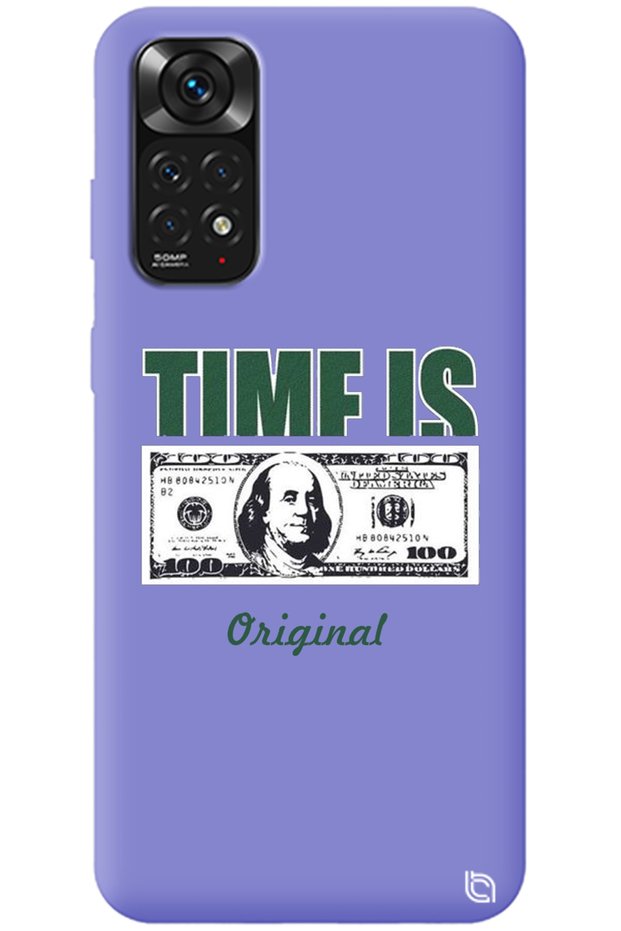 Xiaomi Redmi Note 11S Lilac Premium Velvet Money Patterned Silicone Phone Case