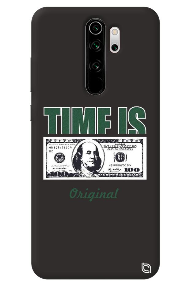 Xiaomi Redmi Note 8 Pro Black Premium Velvet Money Patterned Silicone Phone Case