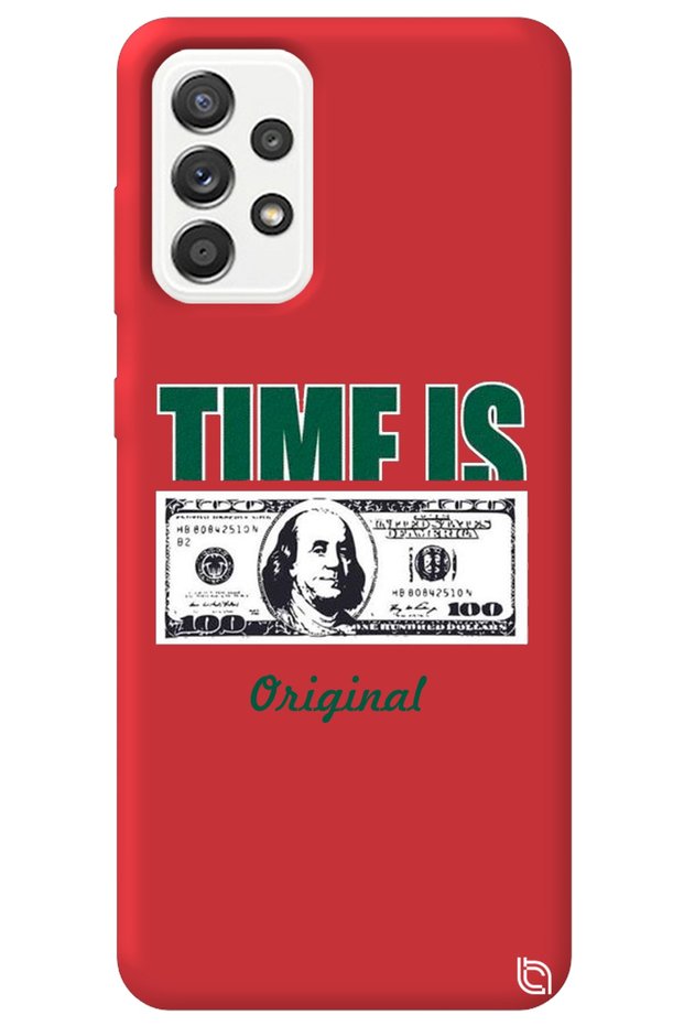 Samsung A53 Red Premium Velvet Money Patterned Silicone Phone Case
