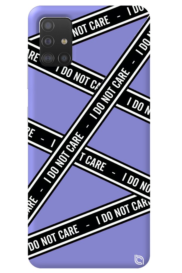 Samsung A71 Lilac Premium Velvet Inside Dont Care Patterned Silicone Phone Case