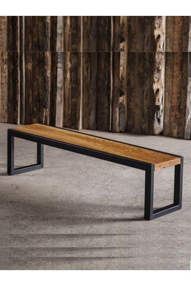 Burro Masif Bench, Bench Puf, Yatak Ucu Bench, Yemek Masası Bench - 5