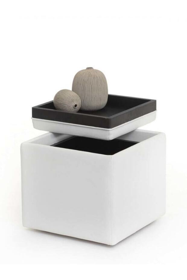 Sehpalı Puf Beyaz - 4