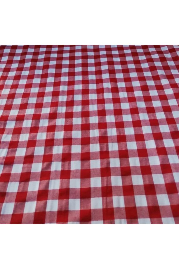 Buyuk Kareli Zefir Kumaş Fon Perde, Masa Örtüsü,runner,amerikan Servis, Okul Sıra Örtüsü,giyim, Vs - 1