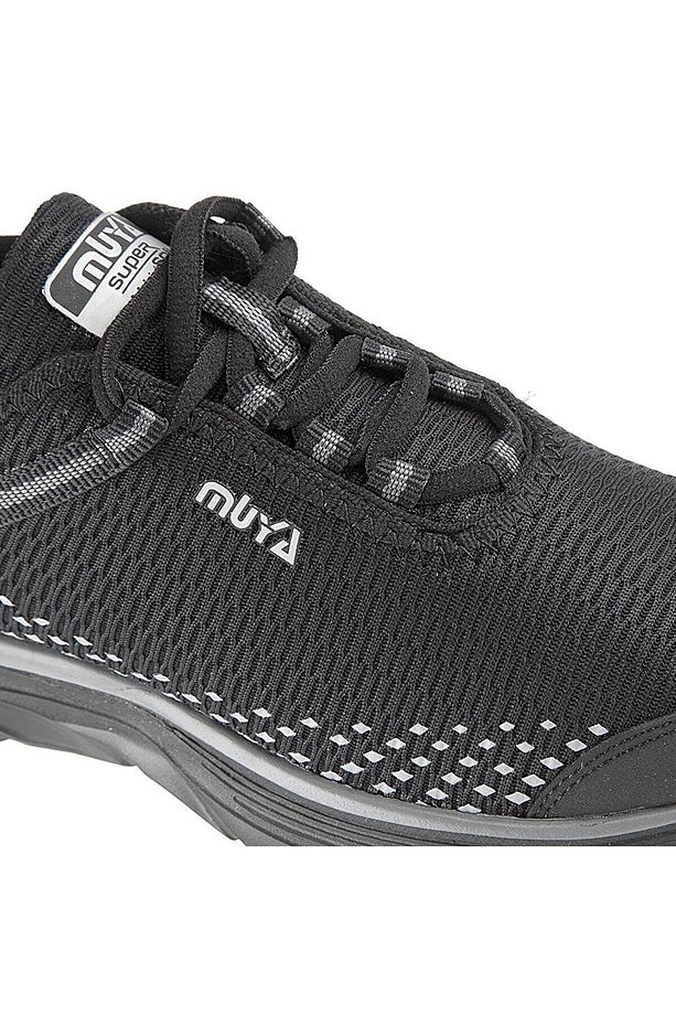 Siyah - Deuce Bağcıklı Unisex Memory Foam Ortopedik Spor Ayakkabı - 2
