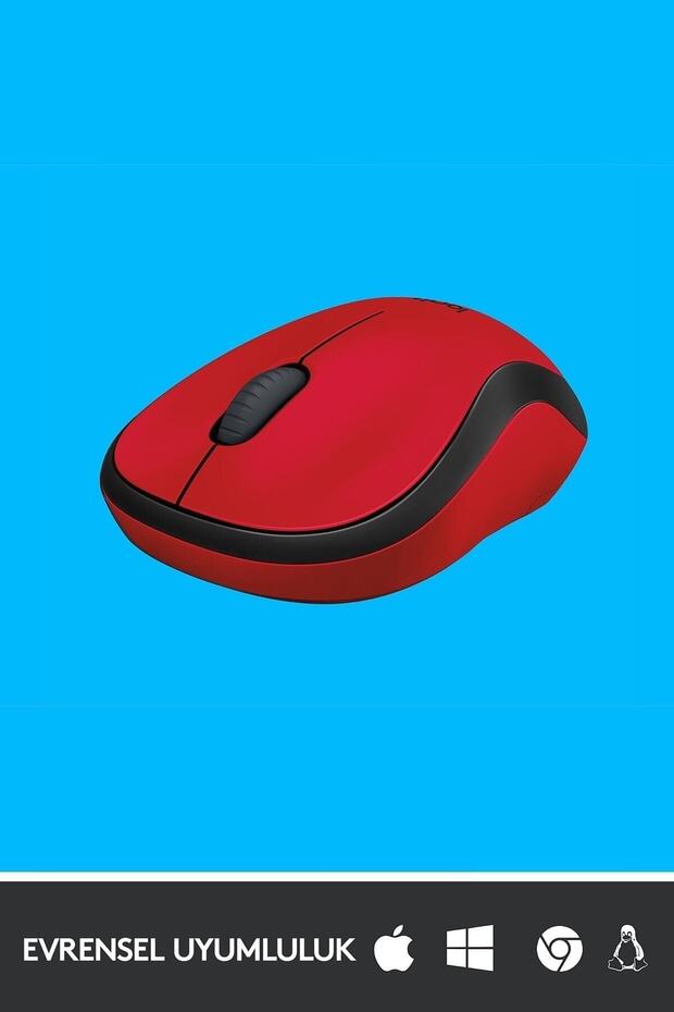 M220 Sessiz Kompakt Kablosuz Mouse  Kırmızı - 5