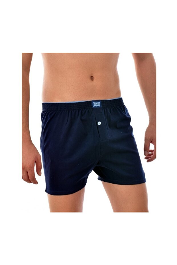 بوكسر عادي بأزرار من القطن الممشط للرجال - 1