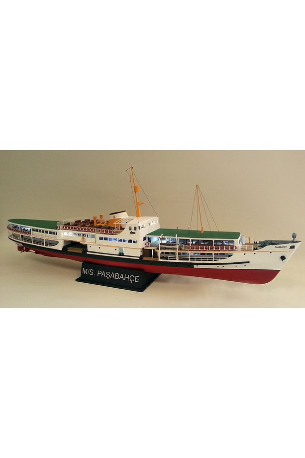 M/s Paşabahçe Yolcu Vapuru Bosphorus Passenger Ship 1/87 Ahşap Gemi Maketi - 8