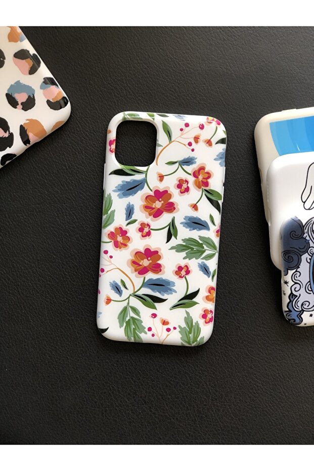 iPhone 11 Camera Protected Model Flower Pattern Interior Suede Launch Case Compatible - 1