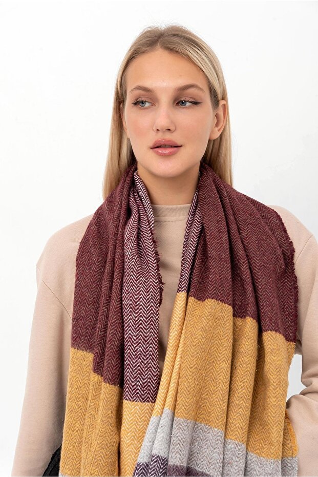 شال كتف سميك بنمط ذيل السمكة الناعم - 2