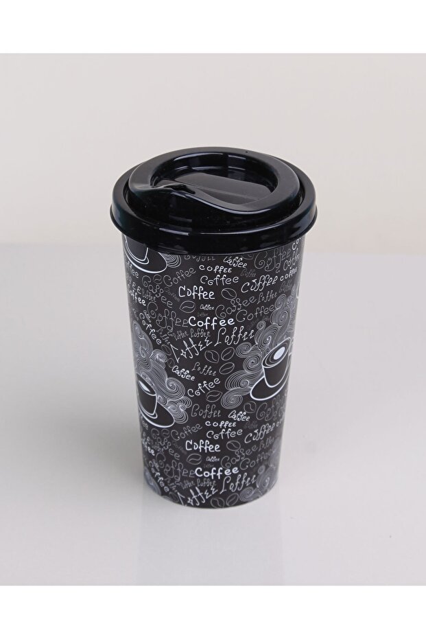 650ML Patterned Coffee Glass with Lid - 2