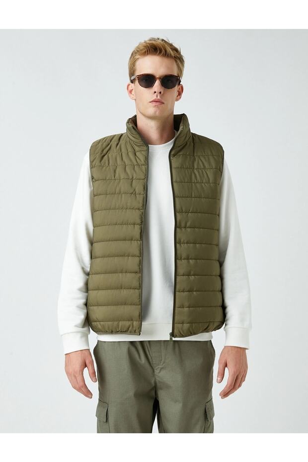 Puffer Vest High Neck - 3