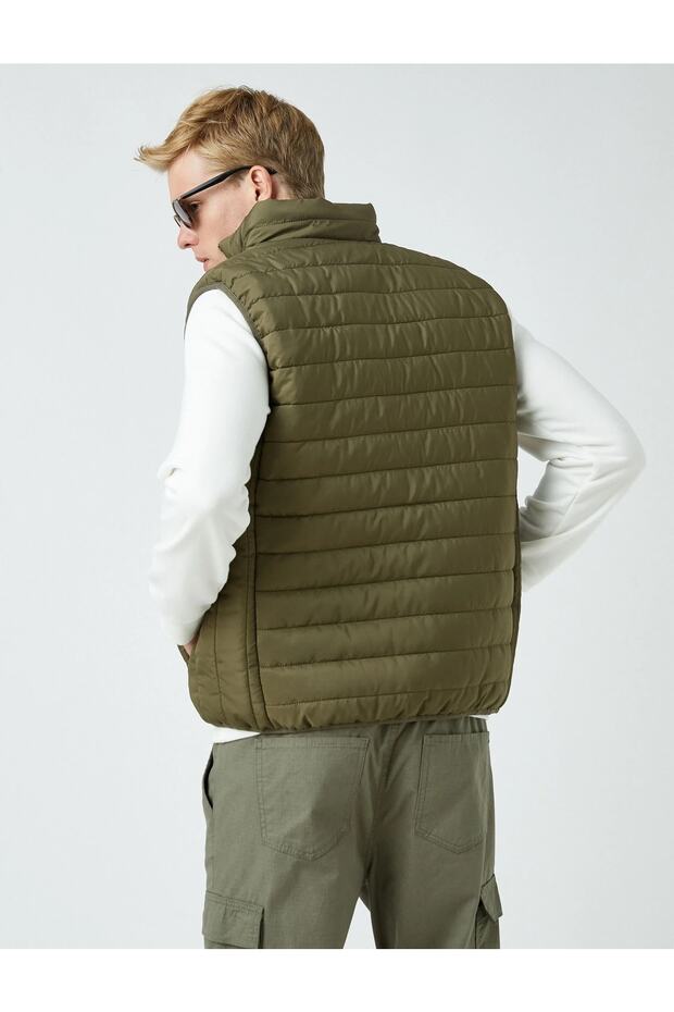 Puffer Vest High Neck - 4