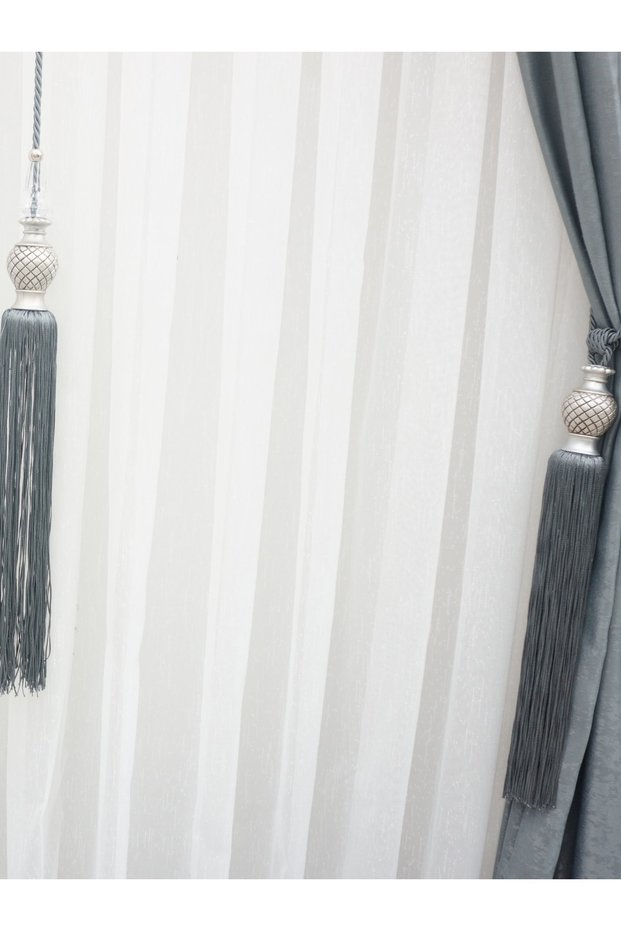 Background Curtain Ceiling Tie Roll Braçol Curtain Set Gray