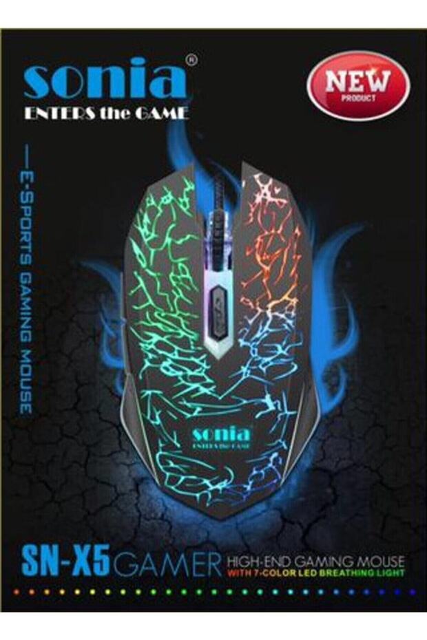 Imice X5 Oyun Mouse Kablolu Usb Optik Oyuncu Mause Ergonomik Led Işıklı Gaming - 2