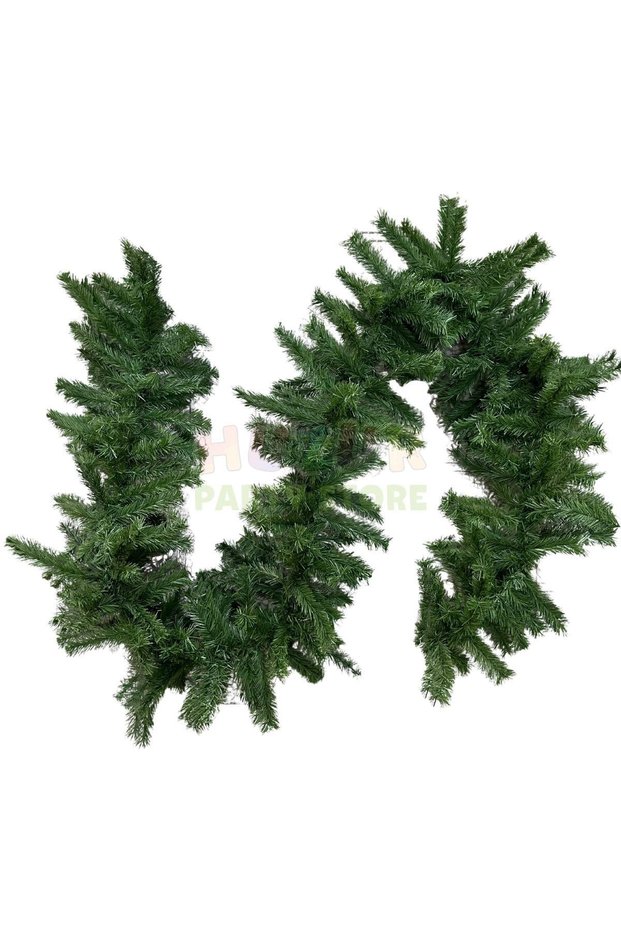 New Year Green Garland 240 Cm 175 Bushy Branches New Year Ornament Door Stairs Fireplace Column Canvas Ornament
