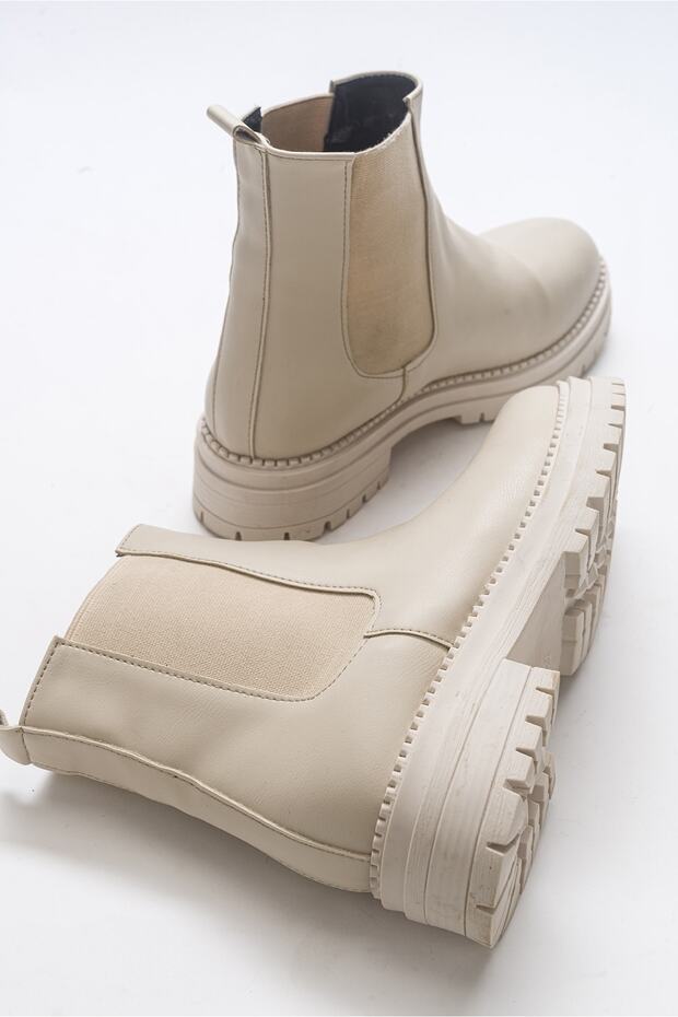 Saját bézs színű női csizma - 5