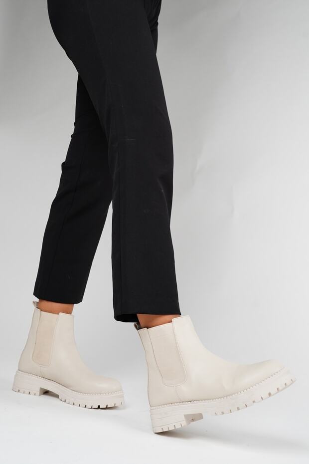 Saját bézs színű női csizma - 8