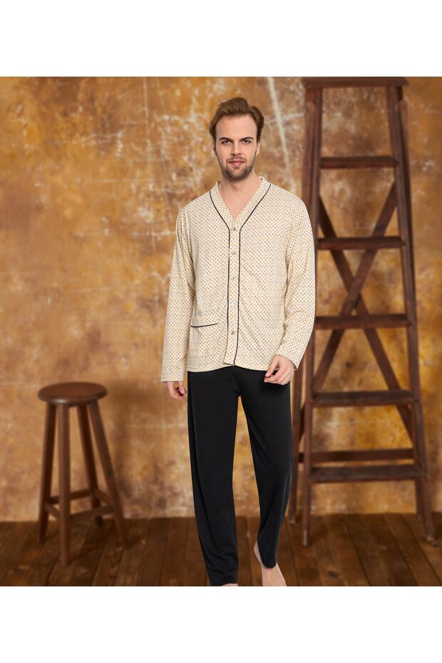 Single Jersey Buttoned Oversize Pajama Set