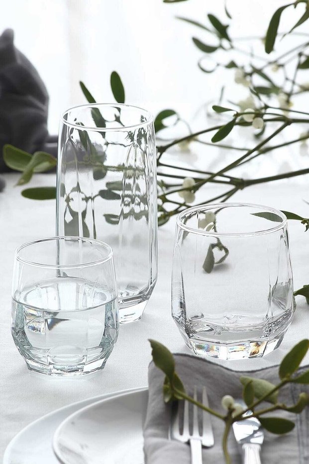 Glass Set Water Set Water Glass Soft Drink Glass 18pcs Fma05058