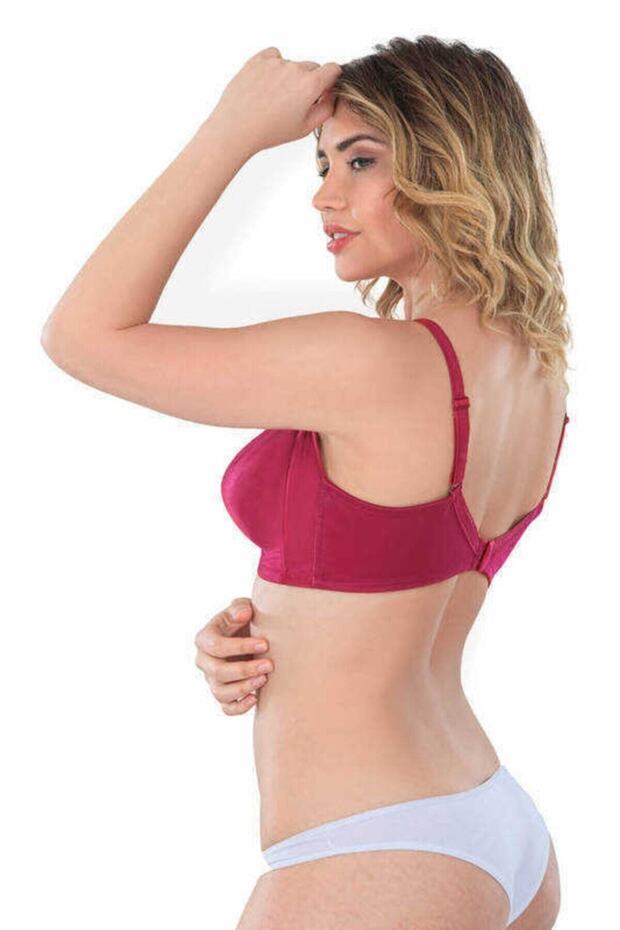 Women's Navy Blue Tulle Detailed Non-Wireless Minimizer Bra 171