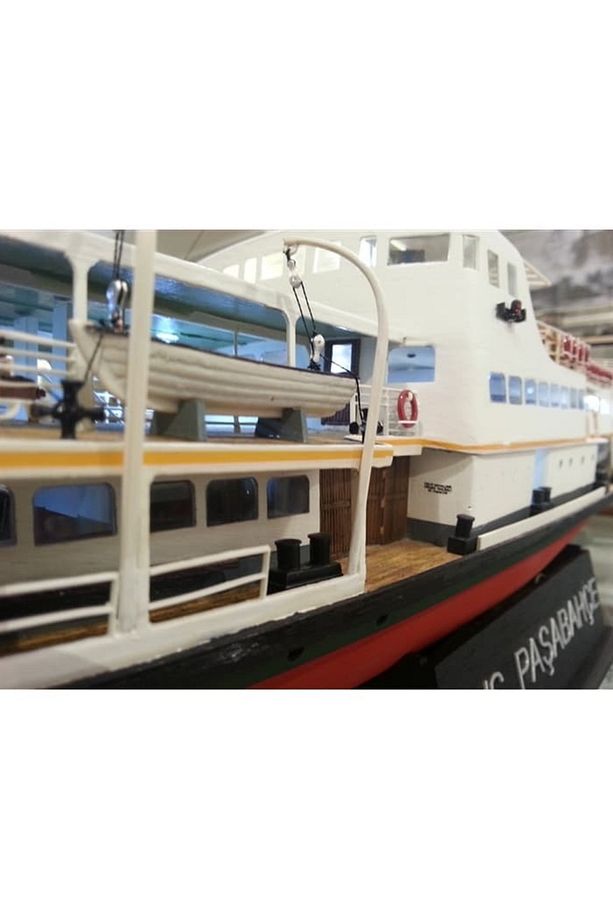 M/s Paşabahçe Yolcu Vapuru Bosphorus Passenger Ship 1/87 Ahşap Gemi Maketi - 1