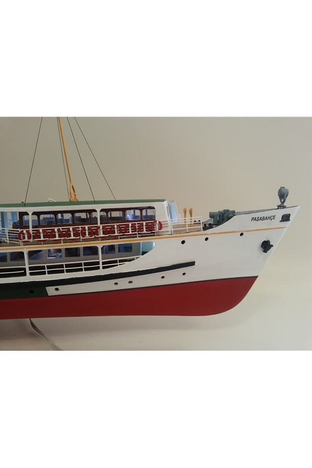 M/s Paşabahçe Yolcu Vapuru Bosphorus Passenger Ship 1/87 Ahşap Gemi Maketi - 2