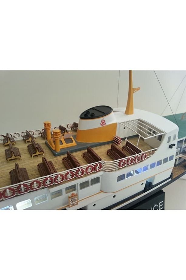 M/s Paşabahçe Yolcu Vapuru Bosphorus Passenger Ship 1/87 Ahşap Gemi Maketi - 7