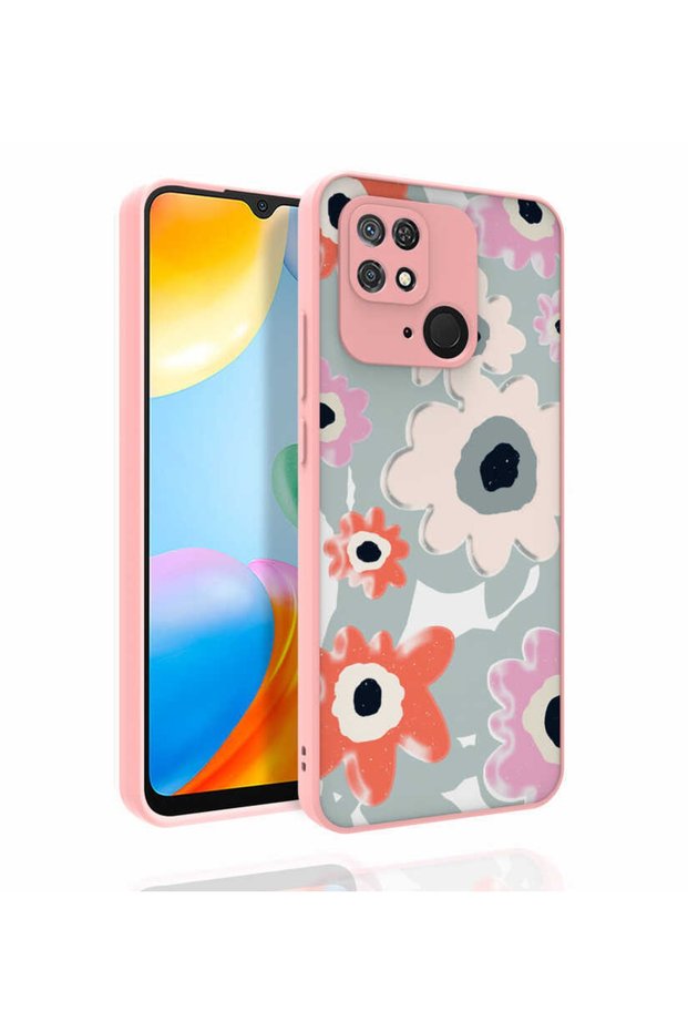 حافظة متوافقة مع هاتف Xiaomi Redmi 10c بنمط غطاء نورا اللامع مع حماية للكاميرا