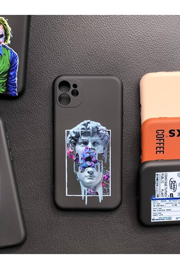 iPhone 11 Camera Protected Art Model Patterned Interior Suede Launch Case - 1