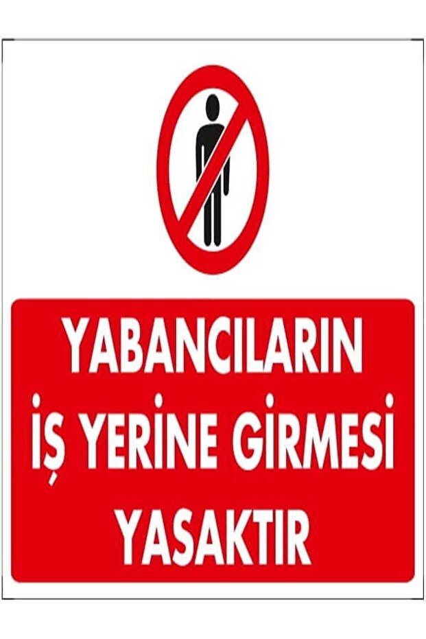 Foreigners Are Prohibited from Entering the Business Area Warning/Sign