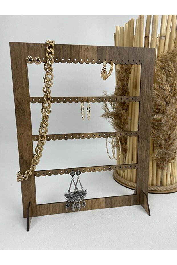 Decorative Jewelry Earring Stand Rectangle Laser Cut, Mdf 125