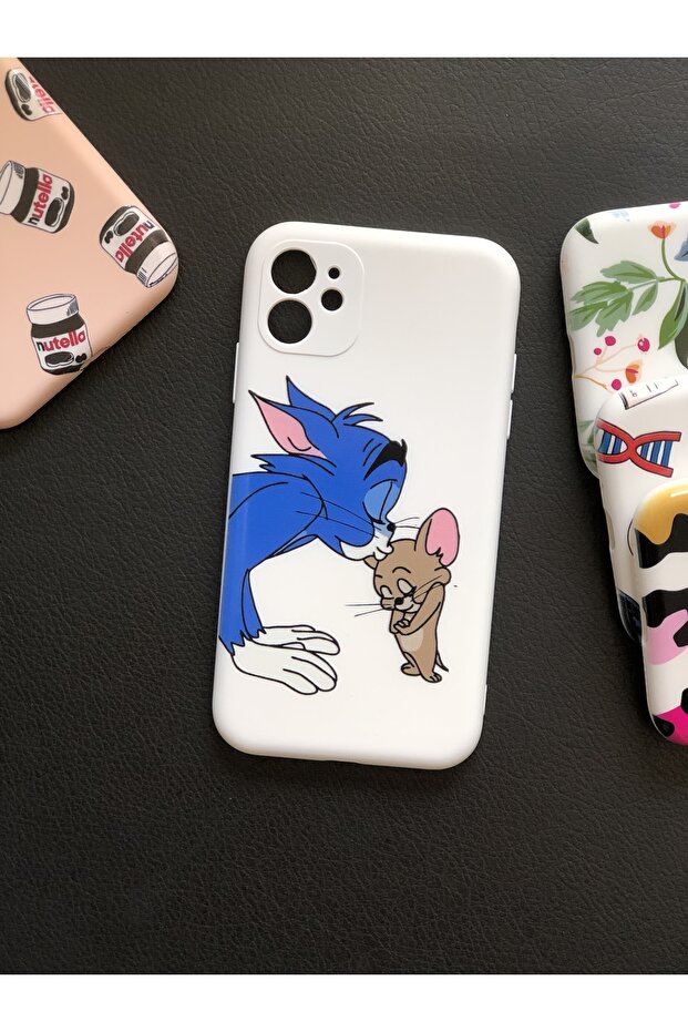 حافظة حماية داخلية للكاميرا متوافقة مع هاتف آيفون 11 بنمط توم جيري - 1