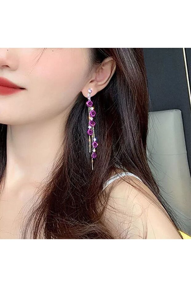 حلق مزين بالزهور - 6