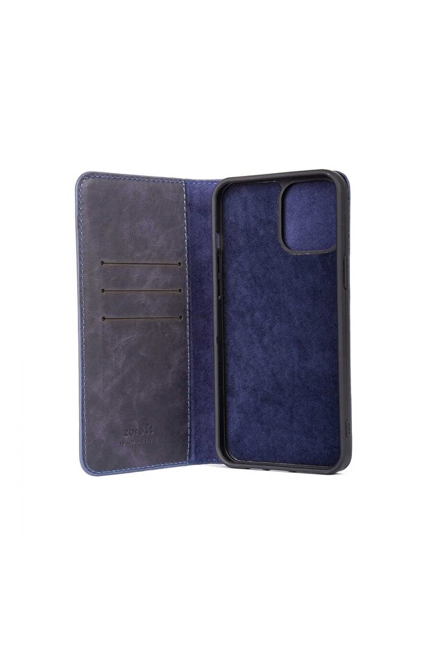 حافظة متوافقة مع هاتف Iphone 13 Pro Max مصنوعة من الجلد الطبيعي ومحفظة متعددة - 3