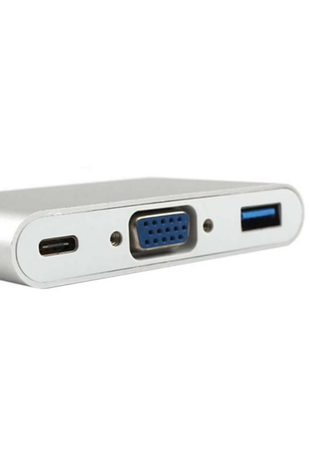 Type-c To 3 In 1 Vga Usb 3.0 Usb-c Dönüştürücü Çevirici Adaptör Hub - 3