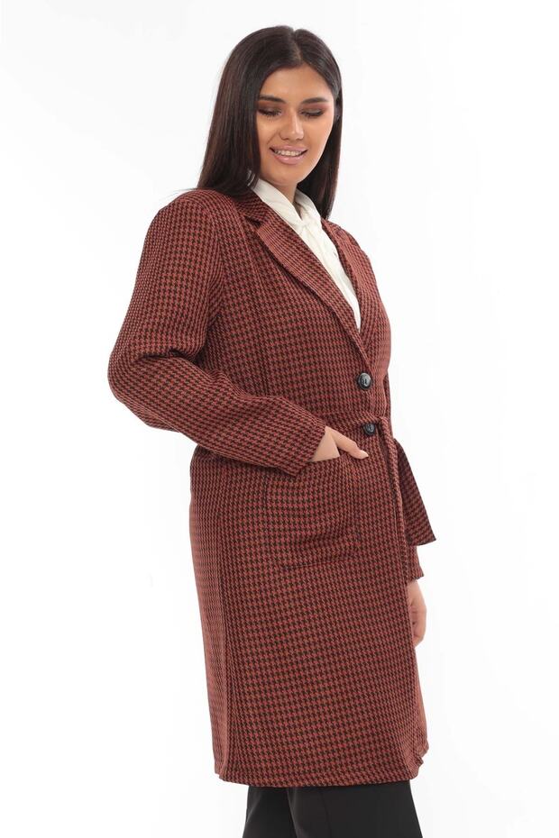 Kazayağı Desenli Kaban - 1