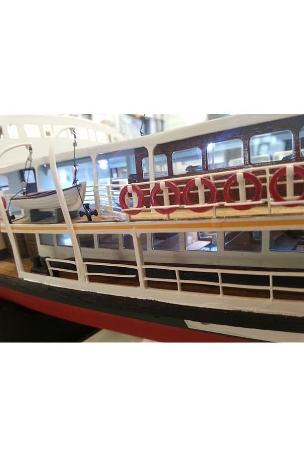 M/s Paşabahçe Yolcu Vapuru Bosphorus Passenger Ship 1/87 Ahşap Gemi Maketi - 4