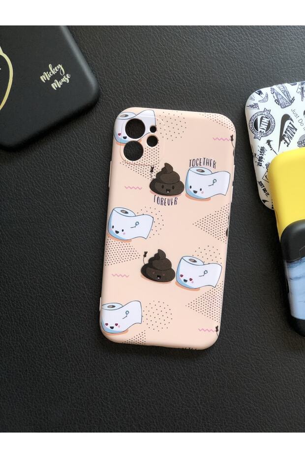 حافظة إطلاق لهاتف آيفون 11 موديل محمية من الكاميرا بنمط Forever Together من الداخل من الجلد السويدي - 1