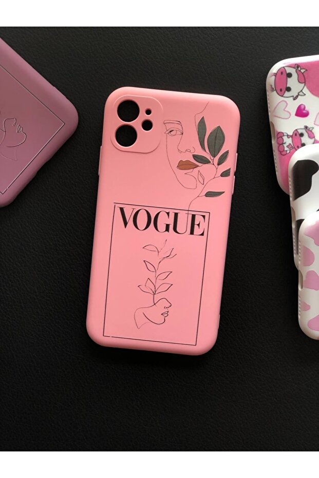 iPhone 11 Compatible Camera Protected Model Vogue Pattern Launch Case - 1