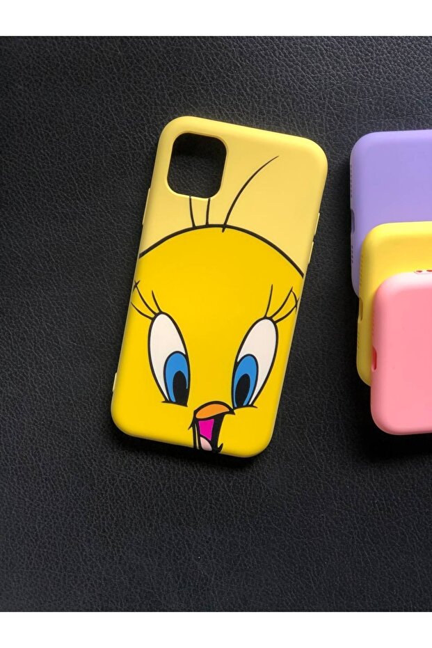 حافظة إطلاق شخصية تويتي لهاتف آيفون 11 مع حماية للكاميرا - 1