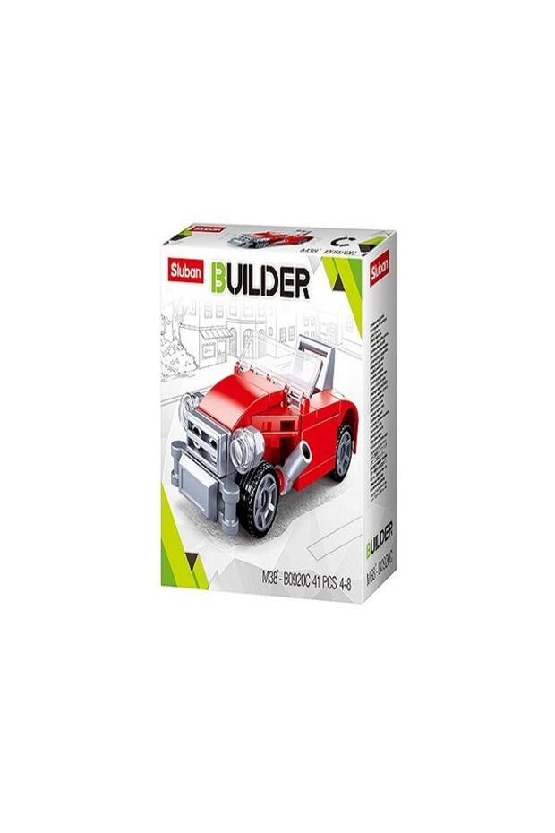 Builder -kırmızı Araba M38-b0920c - 1