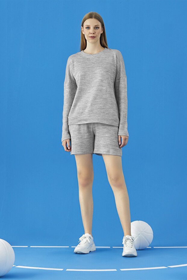 20728 Women's Crew Neck Shorts Set