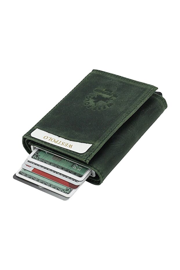 West Polo Khaki Genuine Leather Wallet Wsp55 5510