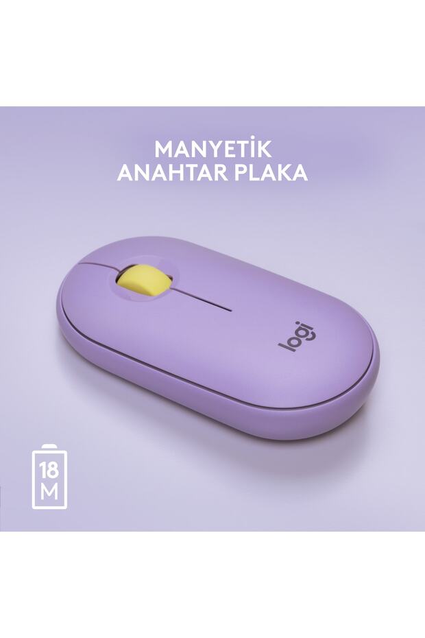 M350 Pebble Sessiz Kablosuz Kompakt Mouse - Lila - 7