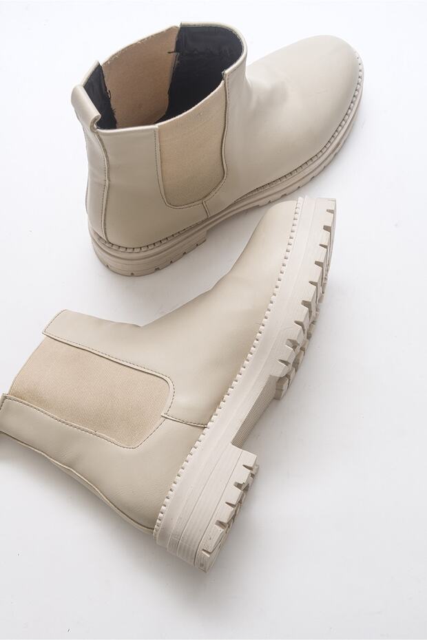 Saját bézs színű női csizma - 2