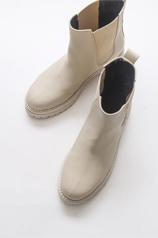 Saját bézs színű női csizma - 4