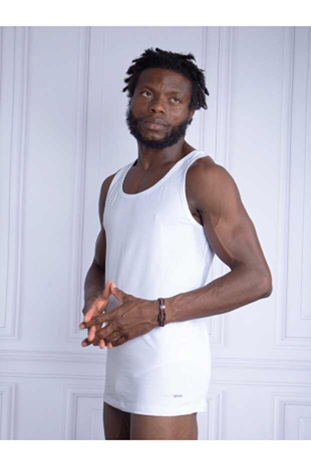 Men's White Undershirt 9678 - 1