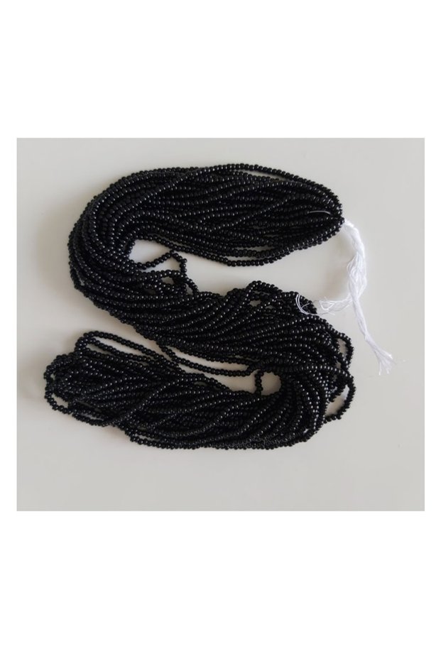 Sand Beads, Size: 11.00 - Consists of 12 Strings, Jewelry Material - Black Color