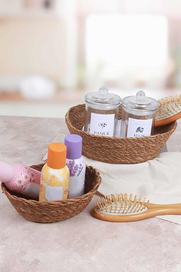 2-Piece Decorative Oval Basket - Fruit Holder, Soap Dish, Towel Holder and Bread Basket