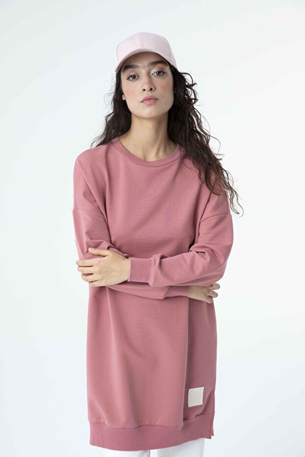 30644 Kadın Basıc Tunik Sweat - 1